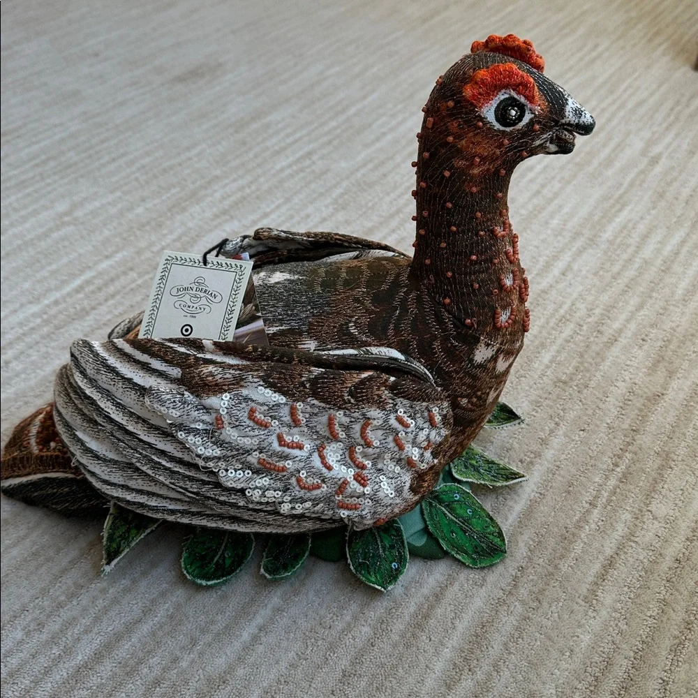 John Derian for Target Beaded Grouse Pillow 2025 Fall